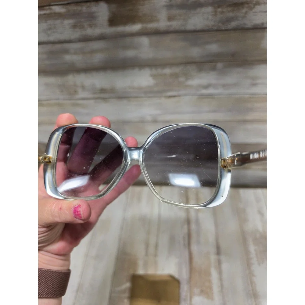 Vintage Nina Ricci Oversized Sunglasses Frames France with Pouch - READ / TLC
